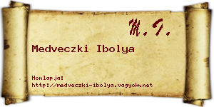 Medveczki Ibolya névjegykártya
